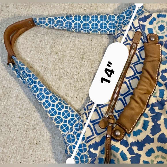 Fossil original hand material: canvas,genuine leather details, khaki&blue color✨ - Picture 12 of 16